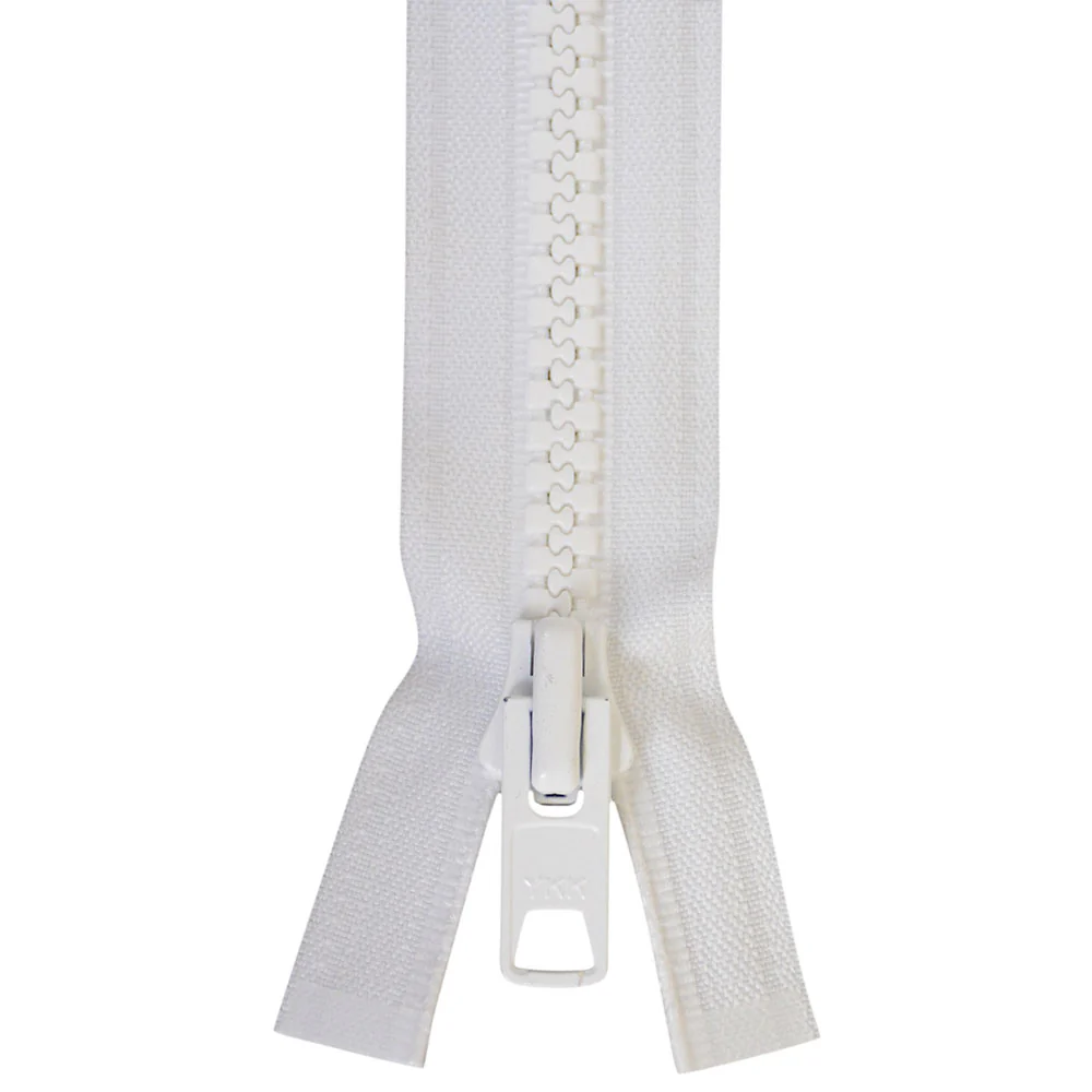 "#10 Vislon White 48"" Lock-Slide